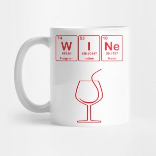 Wine with Elements Symbols Mug